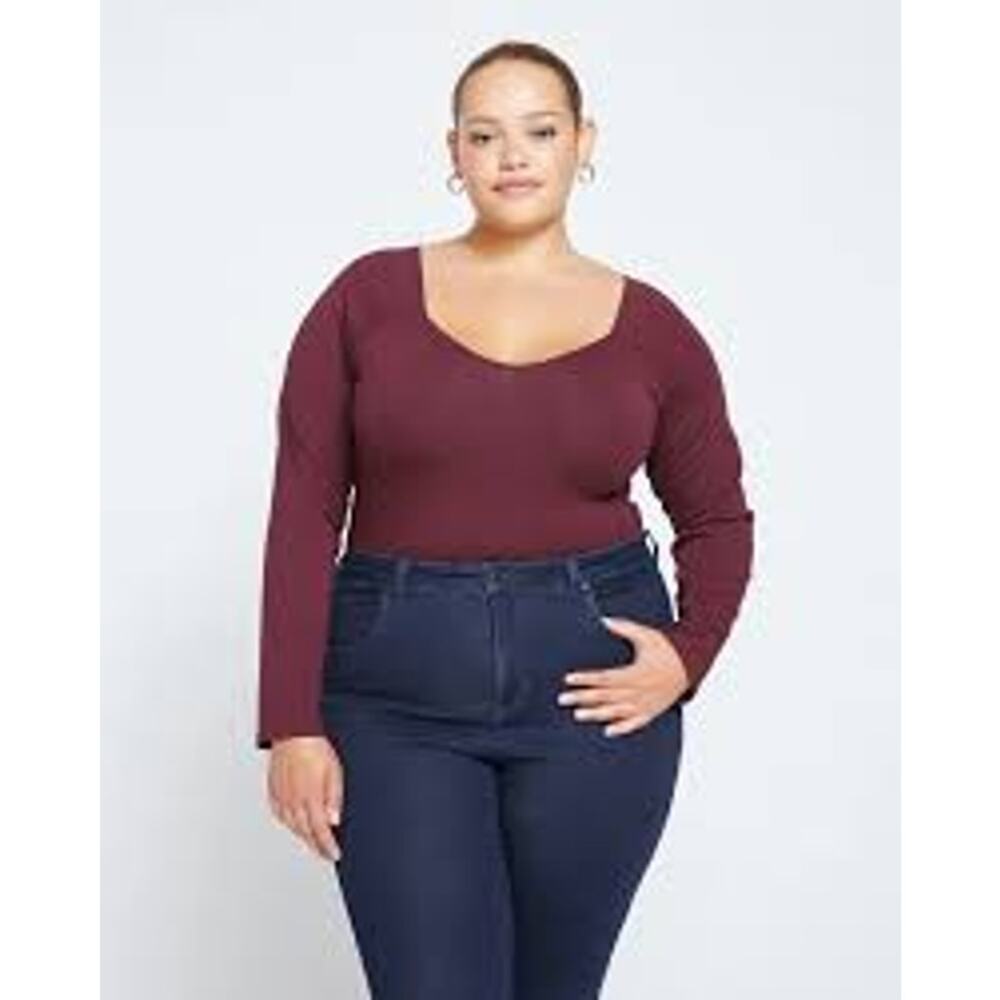 Universal Standard Burgundy Wine Body Suit size 26 NWT